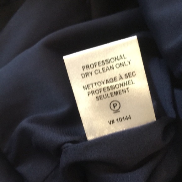 DVF navy blue lace Nisha dress with sheer navy top. - Picture 11 of 16